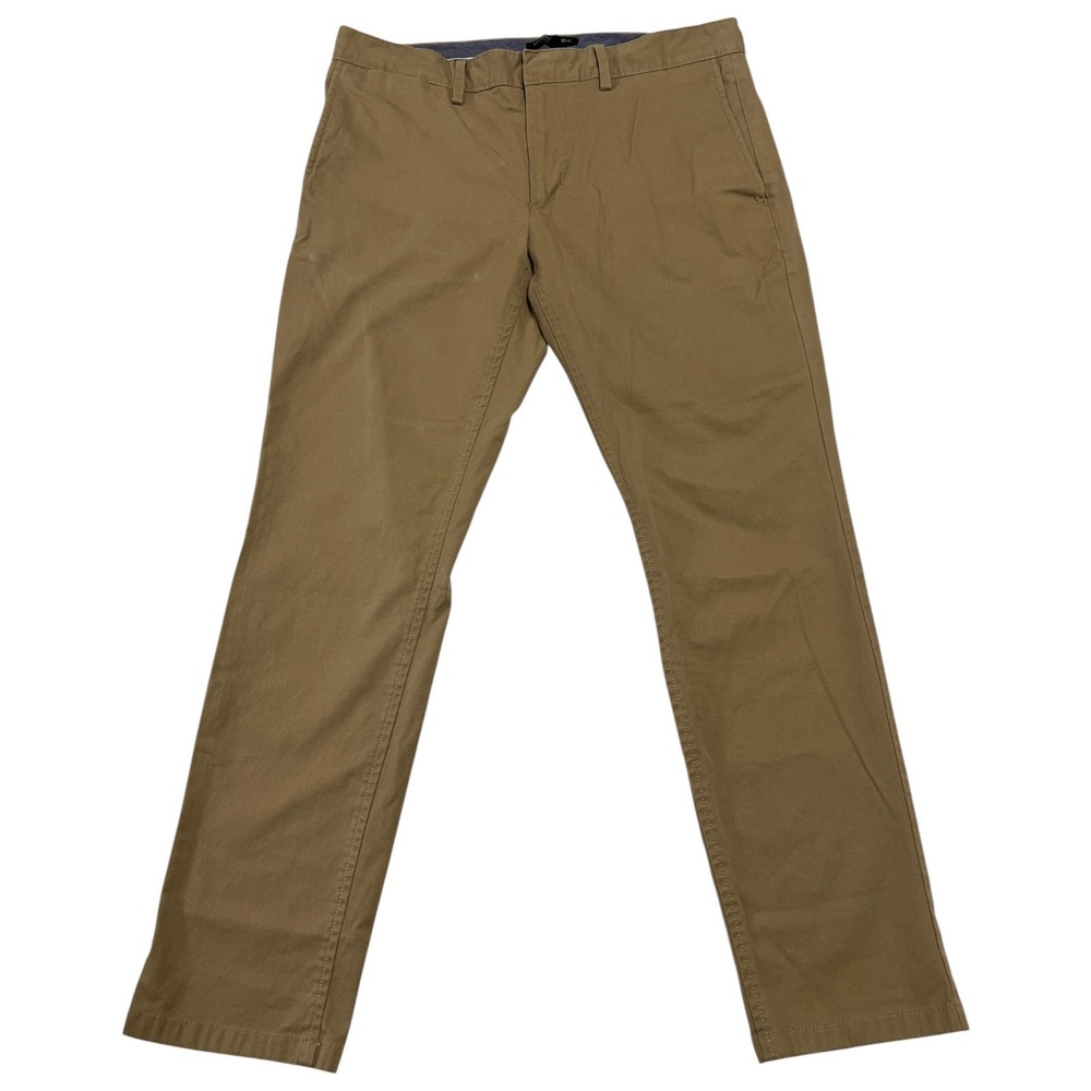 Banana Republic Pants Men 32x30 Brown Tan Fulton Chino Skinny Fit Stretch Casual